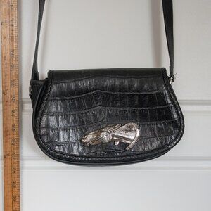 Brighton Out West Silver Horse Leather Purse Western